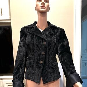 Moto Jacket by Carlisle Black Crushed Velveteen